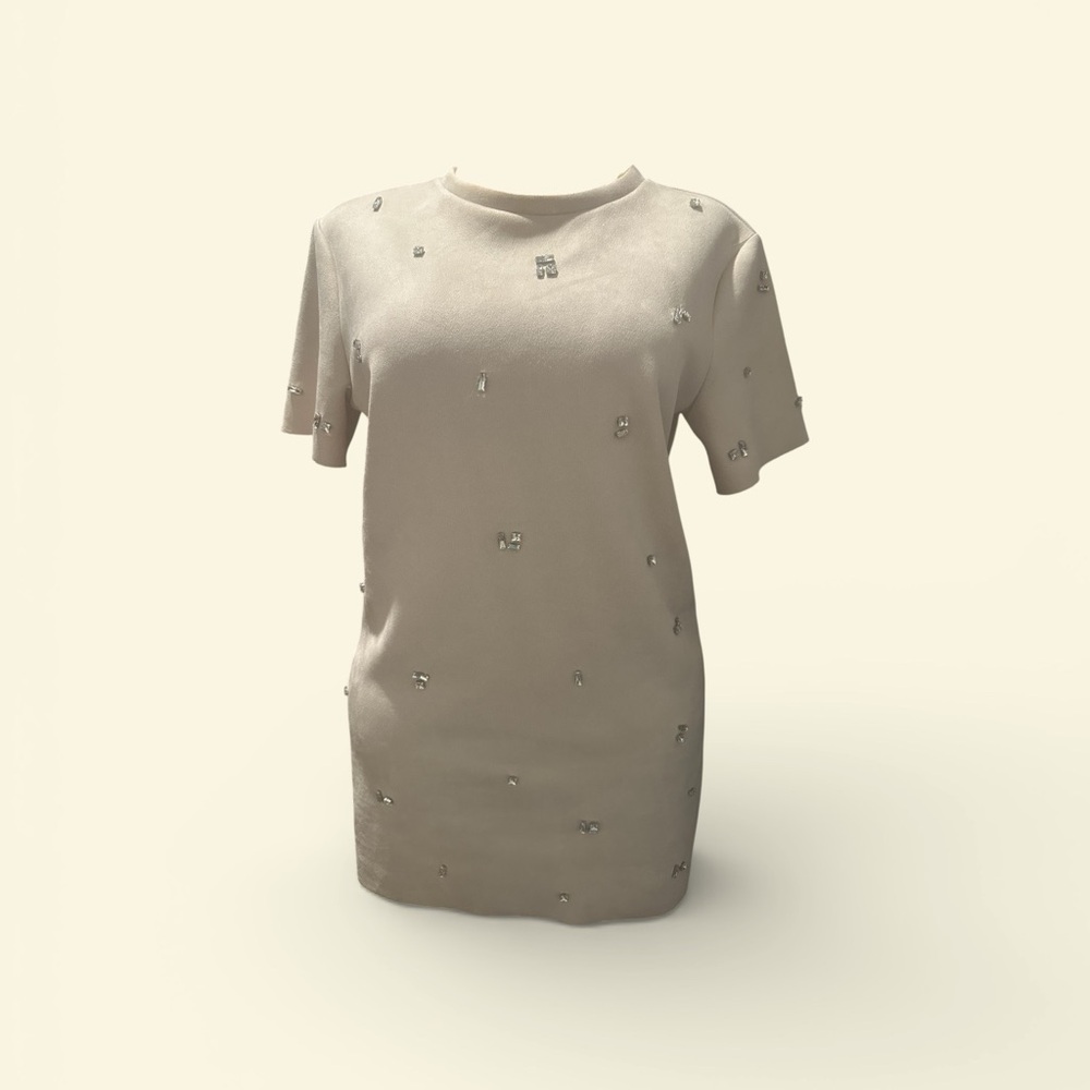 Zara Cream Textured Top